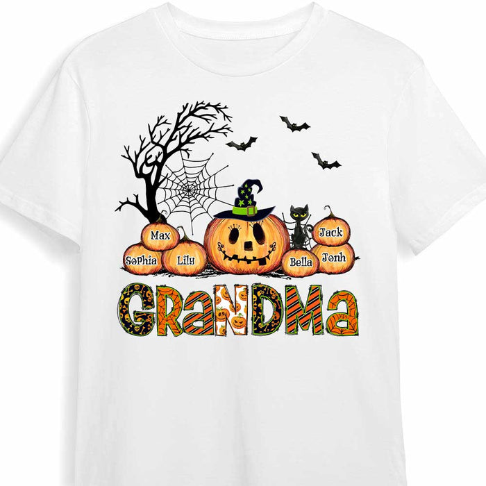Personalized Grandma Halloween Pumpkin T Shirt AG241 58O47 1