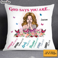 Personalized God Says You Are Butterfly Pillow AG243 58O34 thumb 1