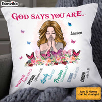 Personalized God Says You Are Butterfly Pillow AG243 58O34 thumb 1