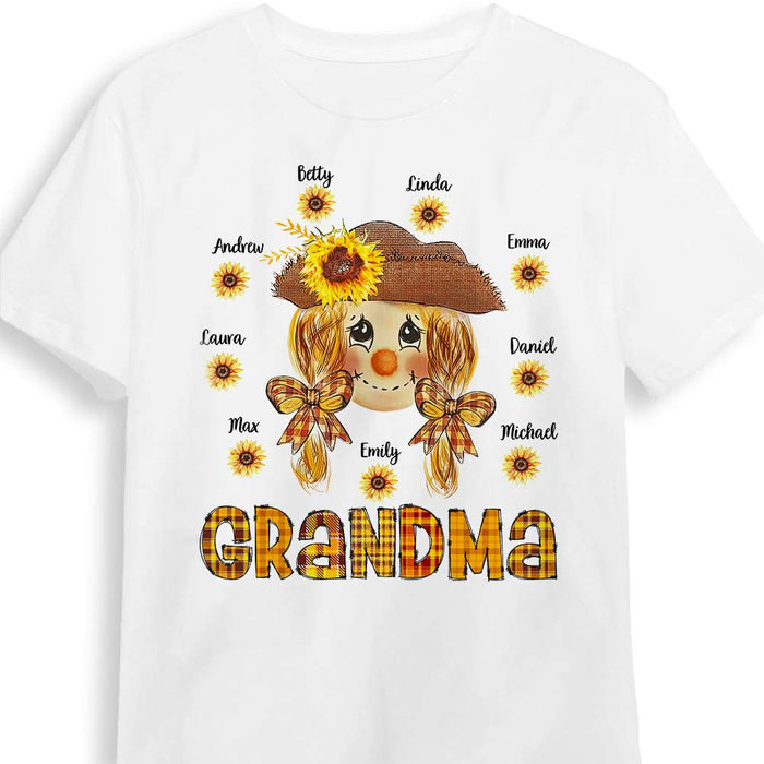 Personalized Fall Grandma Scarecrow T Shirt AG242 23O31 1