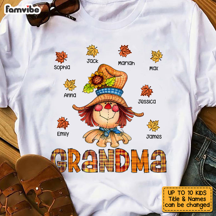 Personalized Happy Fall Season Grandma T Shirt AG251 58O53 1