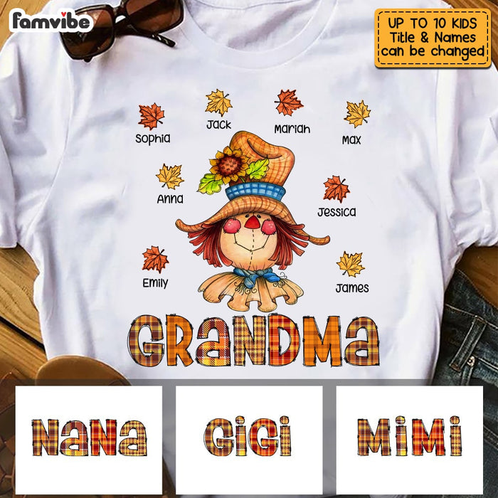 Personalized Happy Fall Season Grandma T Shirt AG251 58O53 1