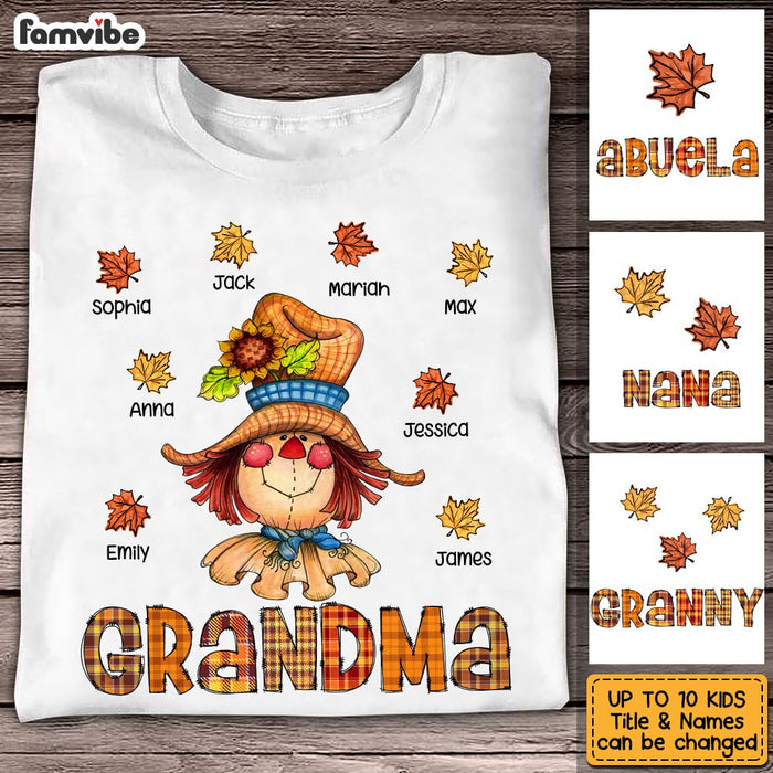 Personalized Happy Fall Season Grandma T Shirt AG251 58O53 1