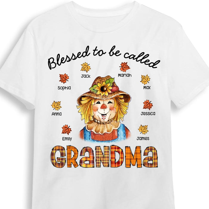 Personalized Fall Scarecrow Grandma T Shirt AG261 30O53 1