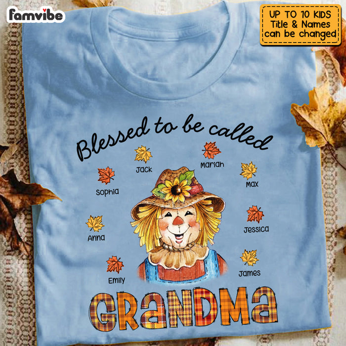 Personalized Fall Scarecrow Grandma T Shirt AG261 30O53 1