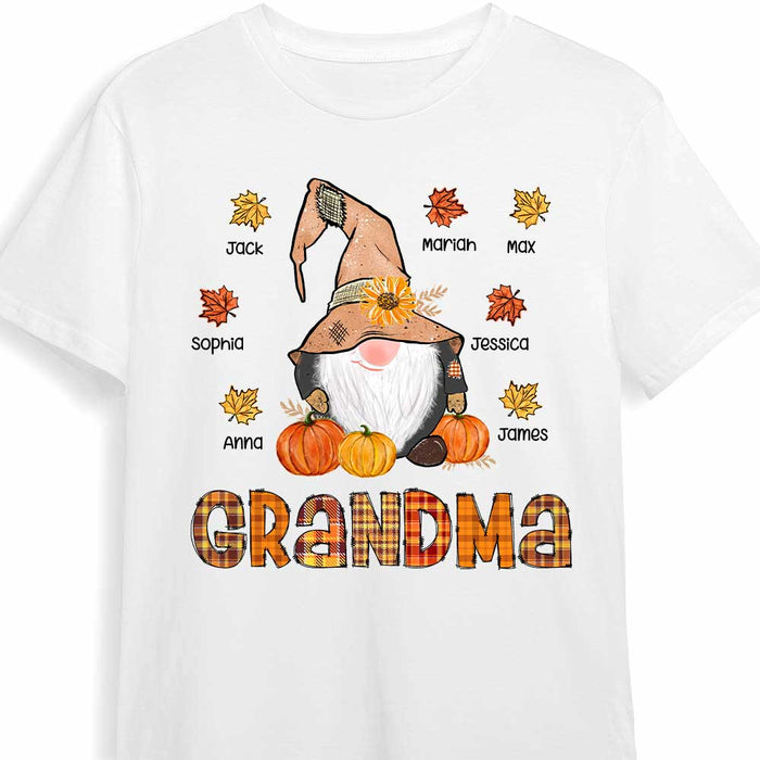 Personalized Fall Gnomes Grandma T Shirt AG262 30O47 1