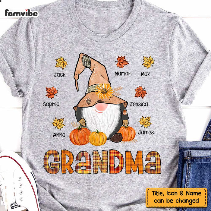 Personalized Fall Gnomes Grandma T Shirt AG262 30O47 1