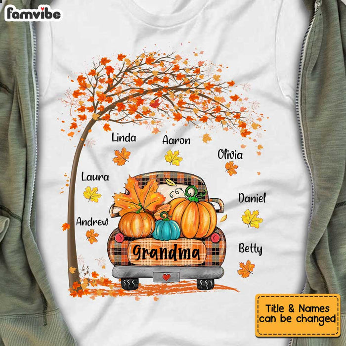 Personalized Thanksful Grandma Hello Fall Truck T Shirt AG245 58O34 1