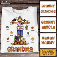 Personalized Fall Grandma Scarecrow T Shirt AG243 23O28 thumb 1