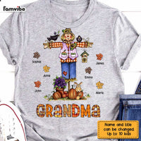 Personalized Fall Grandma Scarecrow T Shirt AG243 23O28 thumb 1