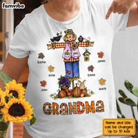 Personalized Fall Grandma Scarecrow T Shirt AG243 23O28 thumb 1