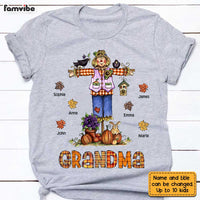 Personalized Fall Grandma Scarecrow T Shirt AG243 23O28 thumb 1