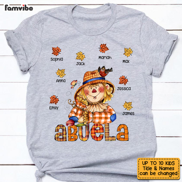 Personalized Hello Fall Grandma Scarecrow T Shirt AG252 58O53 1