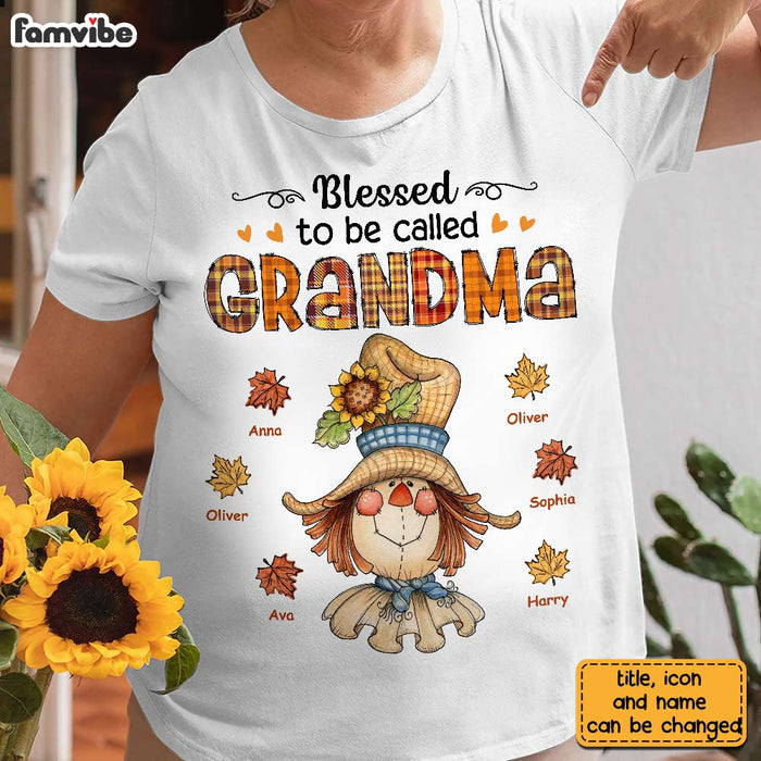 Personalized Fall Scarecrown Grandma T Shirt AG242 30O28 1