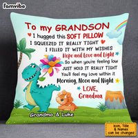 Personalized Hug This Pillow Grandmasaurs Dinosaur Flower AG247 58O53 thumb 1