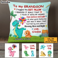 Personalized Hug This Pillow Grandmasaurs Dinosaur Flower AG247 58O53 thumb 1
