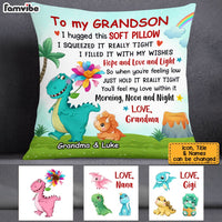 Personalized Hug This Pillow Grandmasaurs Dinosaur Flower AG247 58O53 thumb 1