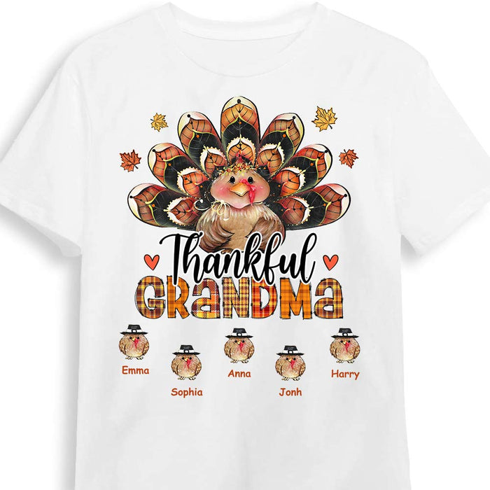 Personalized Thankful Grandma Turkey Fall Season T Shirt AG253 58O28 1