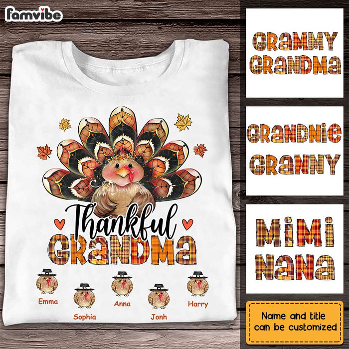 Personalized Thankful Grandma Turkey Fall Season T Shirt AG253 58O28 1