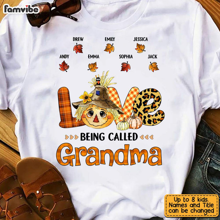 Personalized Love Being Called Grandma Fall T Shirt AG254 32O31 1