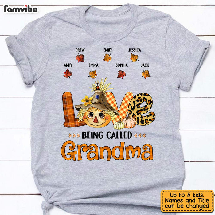 Personalized Love Being Called Grandma Fall T Shirt AG254 32O31 1