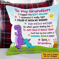 Personalized Dinosaur Grandmasarus Rainbow Hug This Pillow AG254 58O47 thumb 1