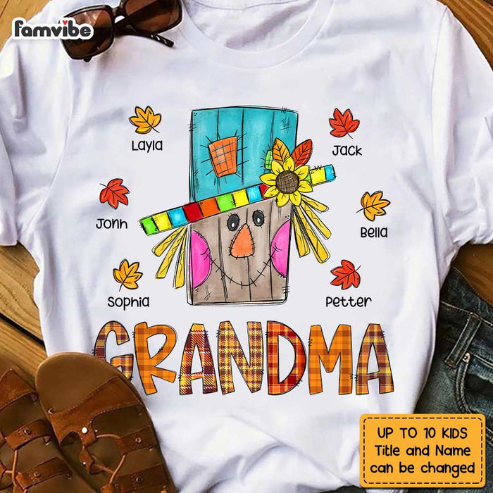 Personalized Grandma Scarecrown Fall T Shirt AG252 30O47 1