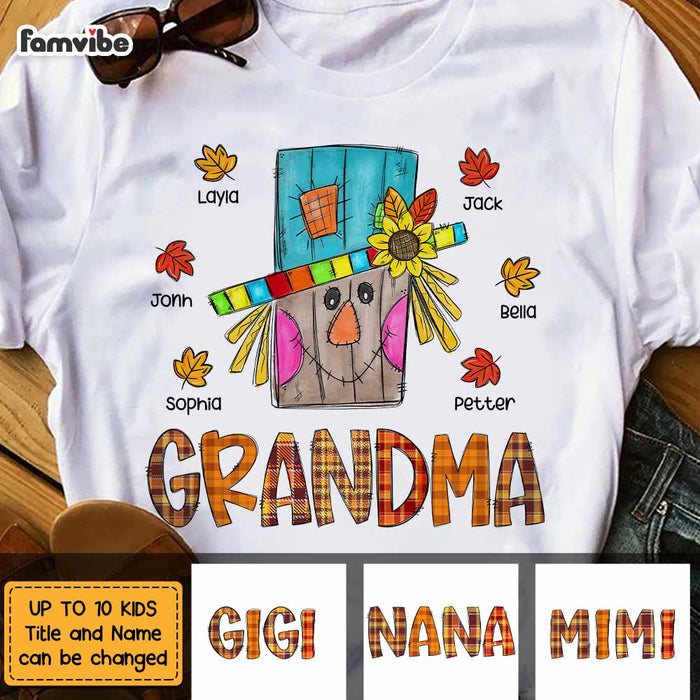 Personalized Grandma Scarecrown Fall T Shirt AG252 30O47 1