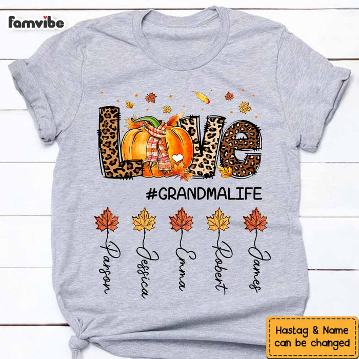 Personalized Grandma Life Fall T Shirt AG301 32O47 1