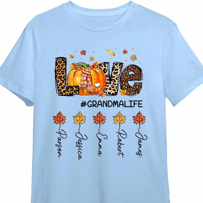 Personalized Grandma Life Fall T Shirt AG301 32O47 1