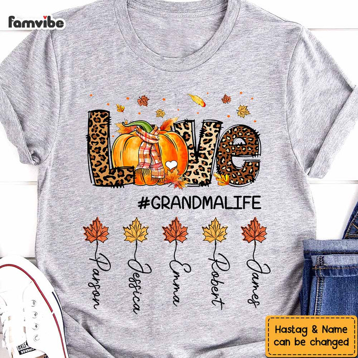 Personalized Grandma Life Fall T Shirt AG301 32O47 1