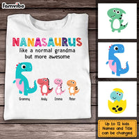 Personalized Dinosaur Grandma T Shirt AG252 85O31 thumb 1