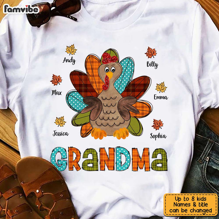 Personalized Fall Turkey Grandma T Shirt AG261 85O31 1