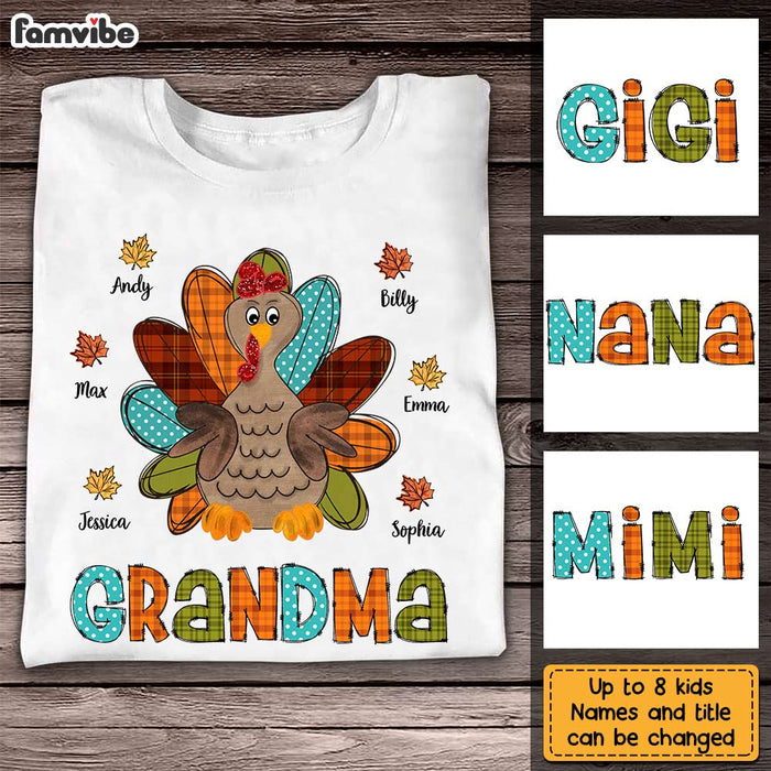 Personalized Fall Turkey Grandma T Shirt AG261 85O31 1