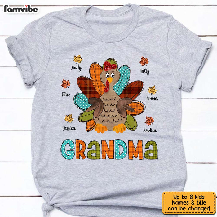 Personalized Fall Turkey Grandma T Shirt AG261 85O31 1