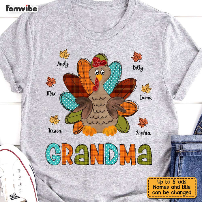 Personalized Fall Turkey Grandma T Shirt AG261 85O31 1