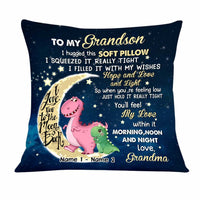 Personalized Grandma Dinosaur On The Moon Pillow AG253 30O34 thumb 1