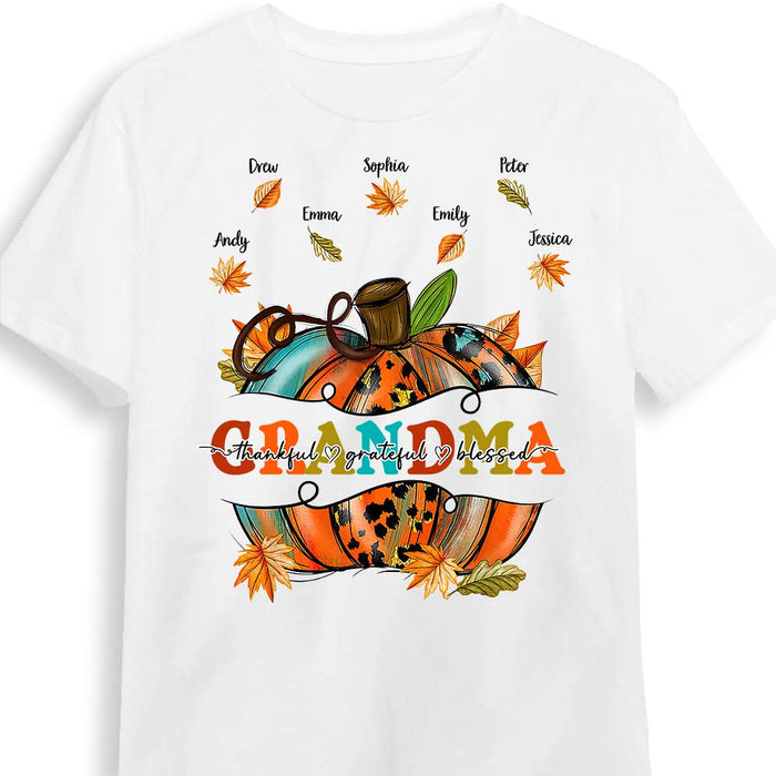 Personalized Fall Pumpkin Grandma T Shirt AG305 32O31 1