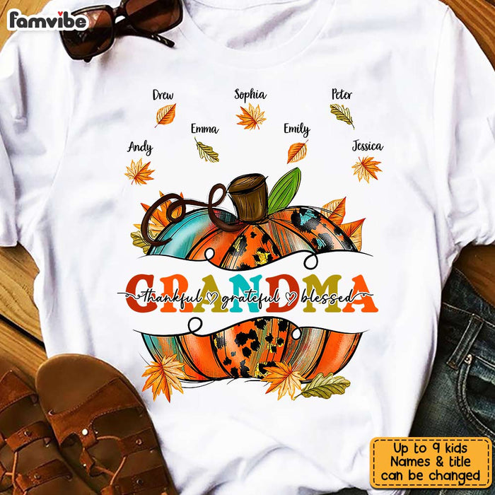 Personalized Fall Pumpkin Grandma T Shirt AG305 32O31 1