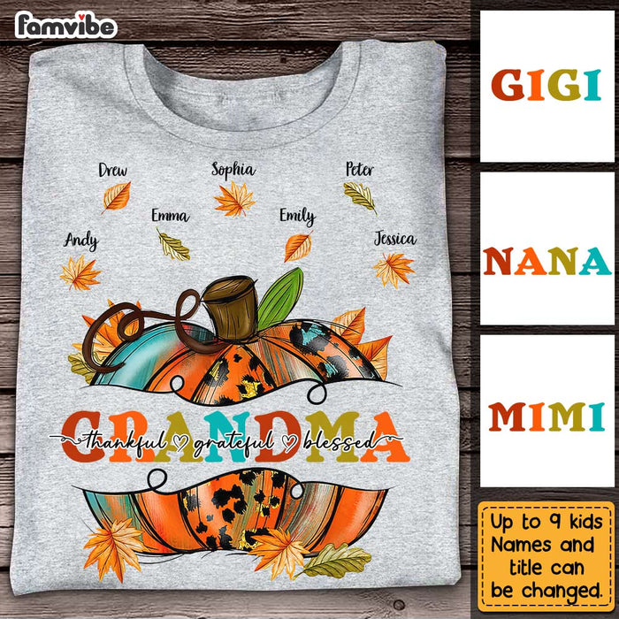 Personalized Fall Pumpkin Grandma T Shirt AG305 32O31 1