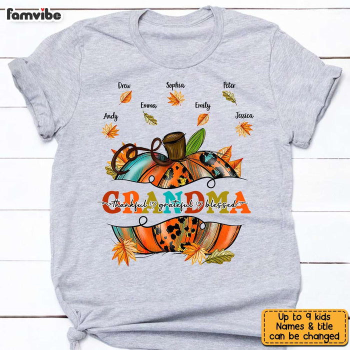 Personalized Fall Pumpkin Grandma T Shirt AG305 32O31 1