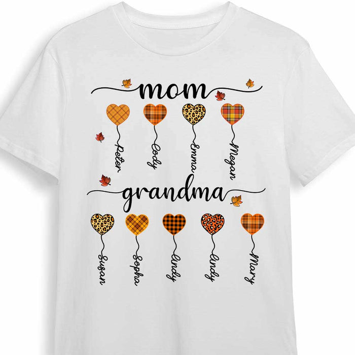 Personalized Fall Grandma Heart T Shirt AG272 32O34 1