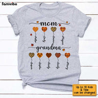 Personalized Fall Grandma Heart T Shirt AG272 32O34 thumb 1