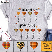 Personalized Fall Grandma Heart T Shirt AG272 32O34 thumb 1