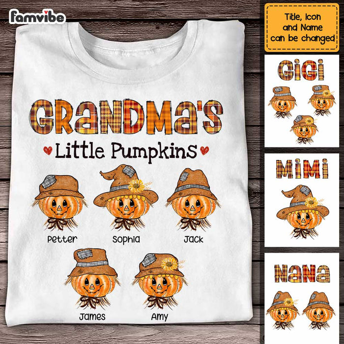 Personalized Scarecrow Happy Fall Grandma T Shirt AG261 58O47 1