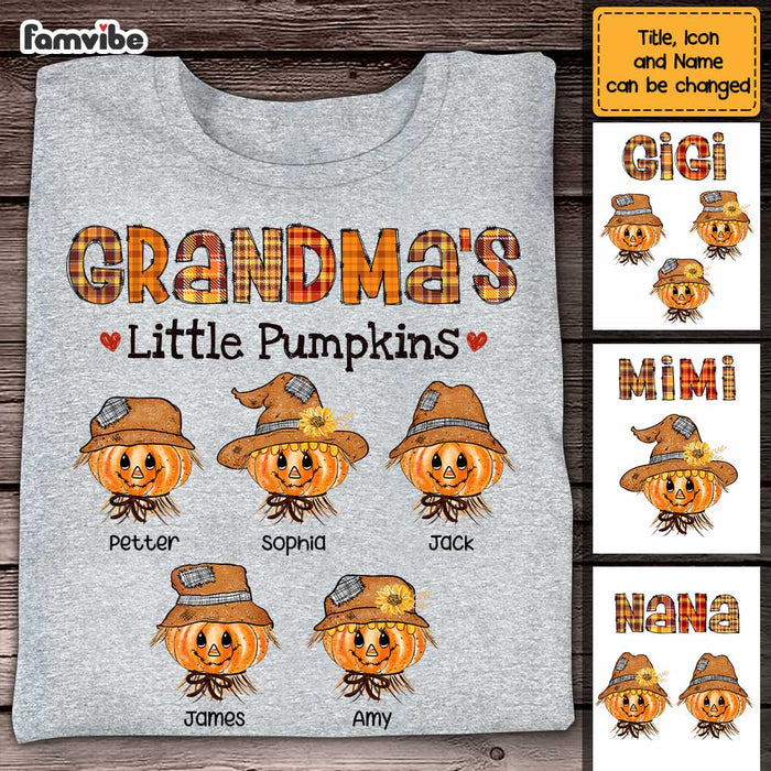 Personalized Scarecrow Happy Fall Grandma T Shirt AG261 58O47 1