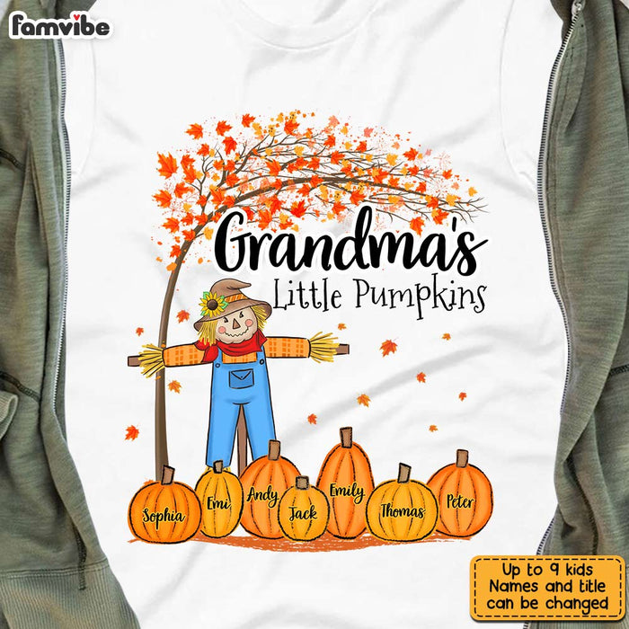 Personalized Fall Grandma Scarecrown Pumpkins T Shirt AG265 30O31 1