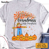 Personalized Fall Grandma Scarecrown Pumpkins T Shirt AG265 30O31 thumb 1