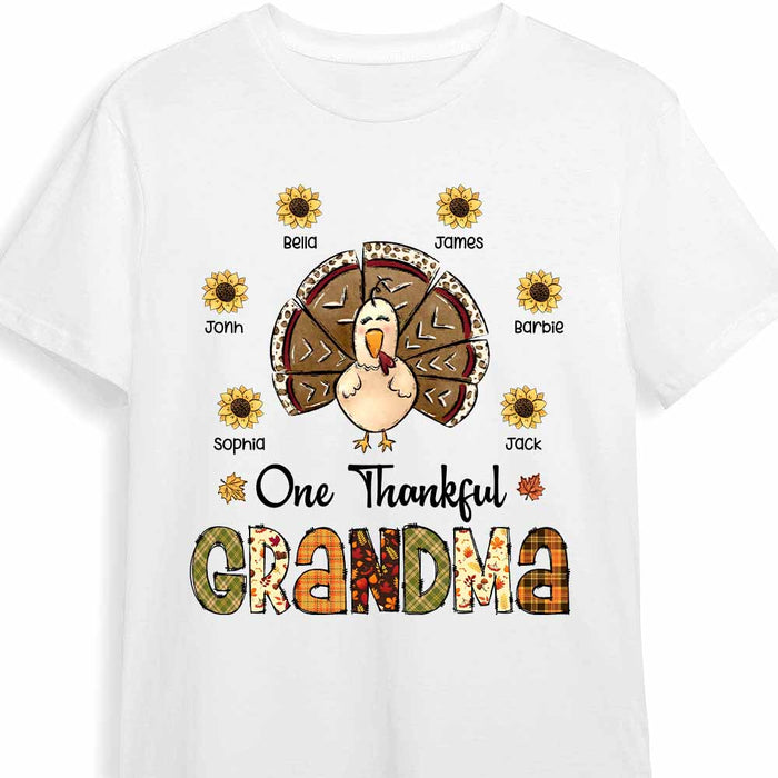 Personalized Fall Thankful Grandma Turkey T Shirt AG301 23O47 1
