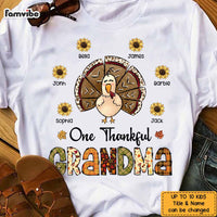 Personalized Fall Thankful Grandma Turkey T Shirt AG301 23O47 thumb 1